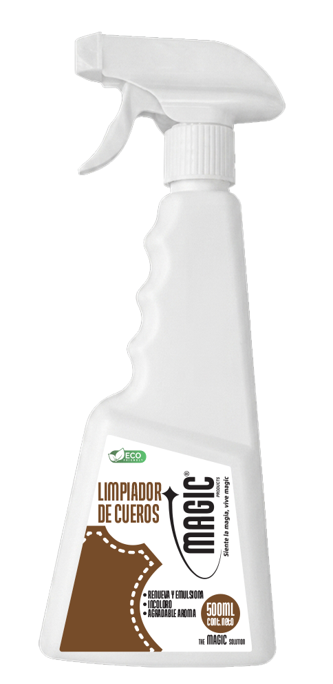 Limpiador de Cueros — envase Magic Products