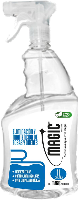 Eliminación y Mantención de Fosas y Drenes — envase Magic Products